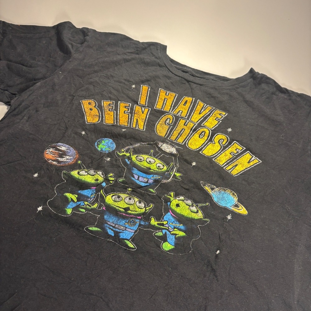 Disney Pixar Toy Story Alien I Have Been Chosen‎ Black Graphic Tee L